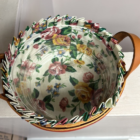 Longaberger basket with liner and protector. Stored only. - Picture 2 of 3